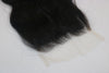 A wavy, black undetectable thin hd lace hair closure with a realistic appearance.