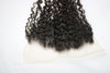 undetectable thin hd lace frontal in the e-curly texture laid against a white surface