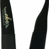 a black elastic hair band with the emerald hair extensions logo with a white background